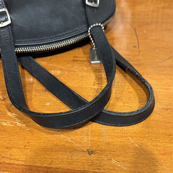 2008 Coach Mini Dome Black Leather Satchel with Metal Hang Tag - Picture 8 of 12